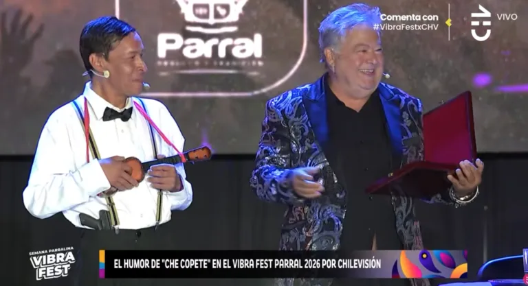 Ernesto Belloni junto al "Poeta" en el show de Vibra Fest Parral